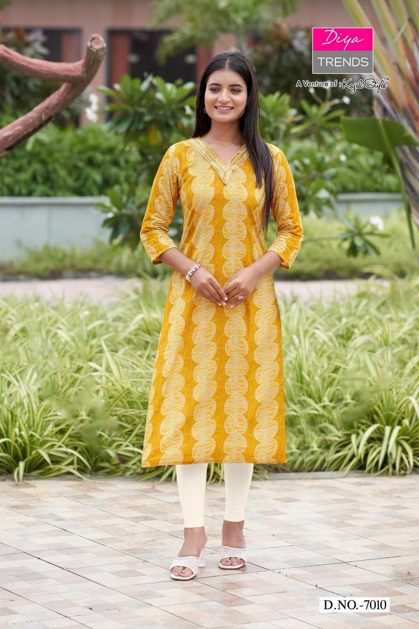 Diya Gardencity Vol-7 – Straight Kurtis - Wholesale Catalog