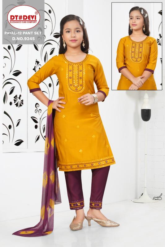 Dt Devi Payal vol 12 9245 Catalog wholesale market kids wear