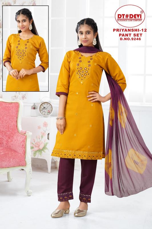 Dt Devi Priyanshi vol 12 9246 Catalog chandigarh wholesale kids wear