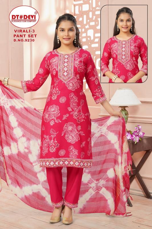 Dt Devi Virali vol 3 9230 catalog kids wear in wholesale