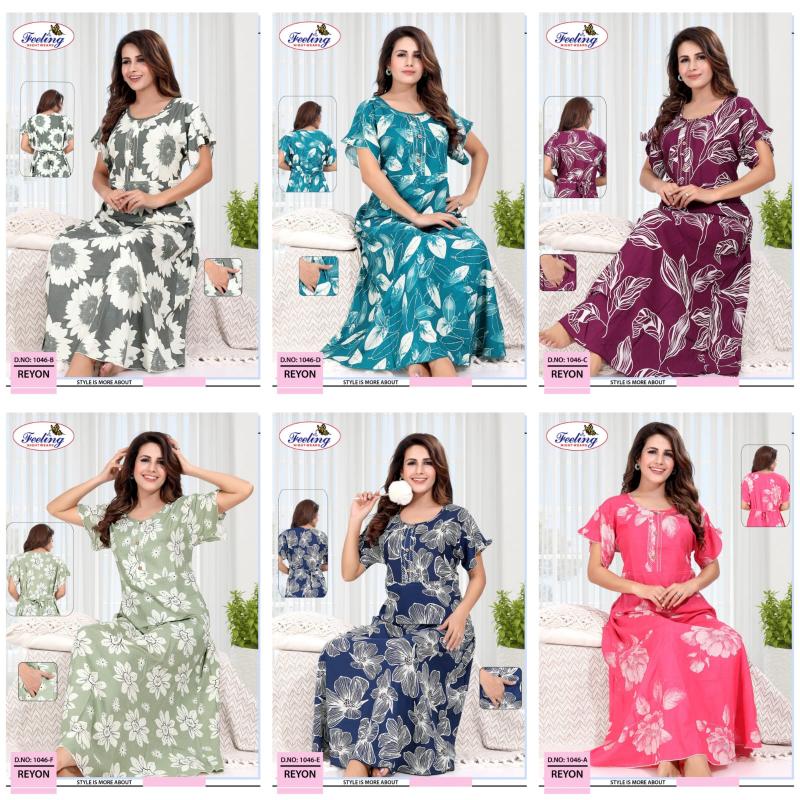 Feeling 1046 A to F catalog night gown