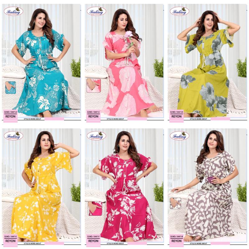 Feeling 1047 A to F catalog night gown