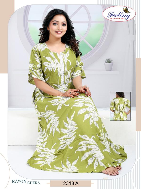 Feeling 2318 A to F catalog ladies night gown