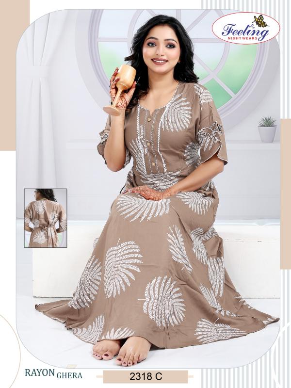Feeling 2318 A to F catalog ladies night gown