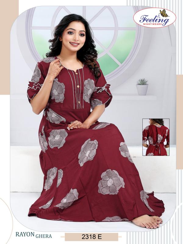 Feeling 2318 A to F catalog ladies night gown