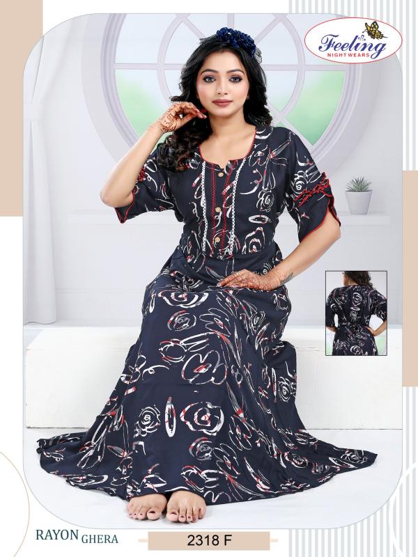Feeling 2318 A to F catalog ladies night gown