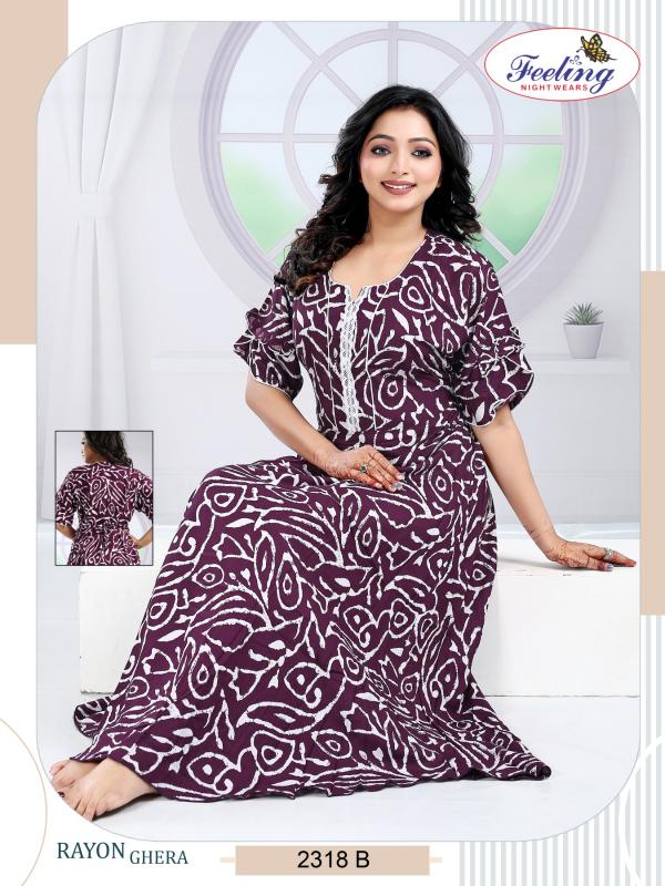 Feeling 2318 A to F catalog ladies night gown