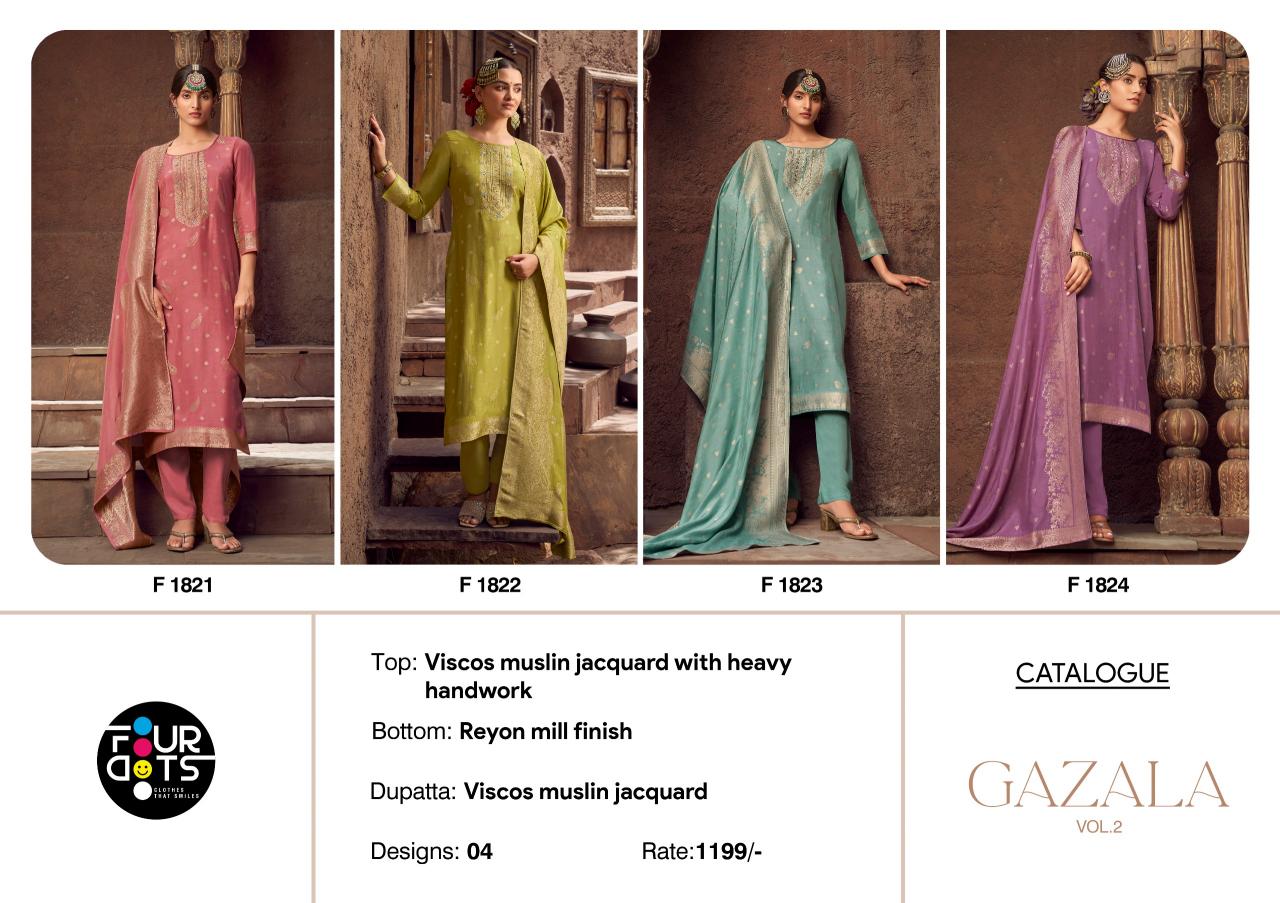 FourDots Gazala Vol 2 catalog dress material online in wholesale
