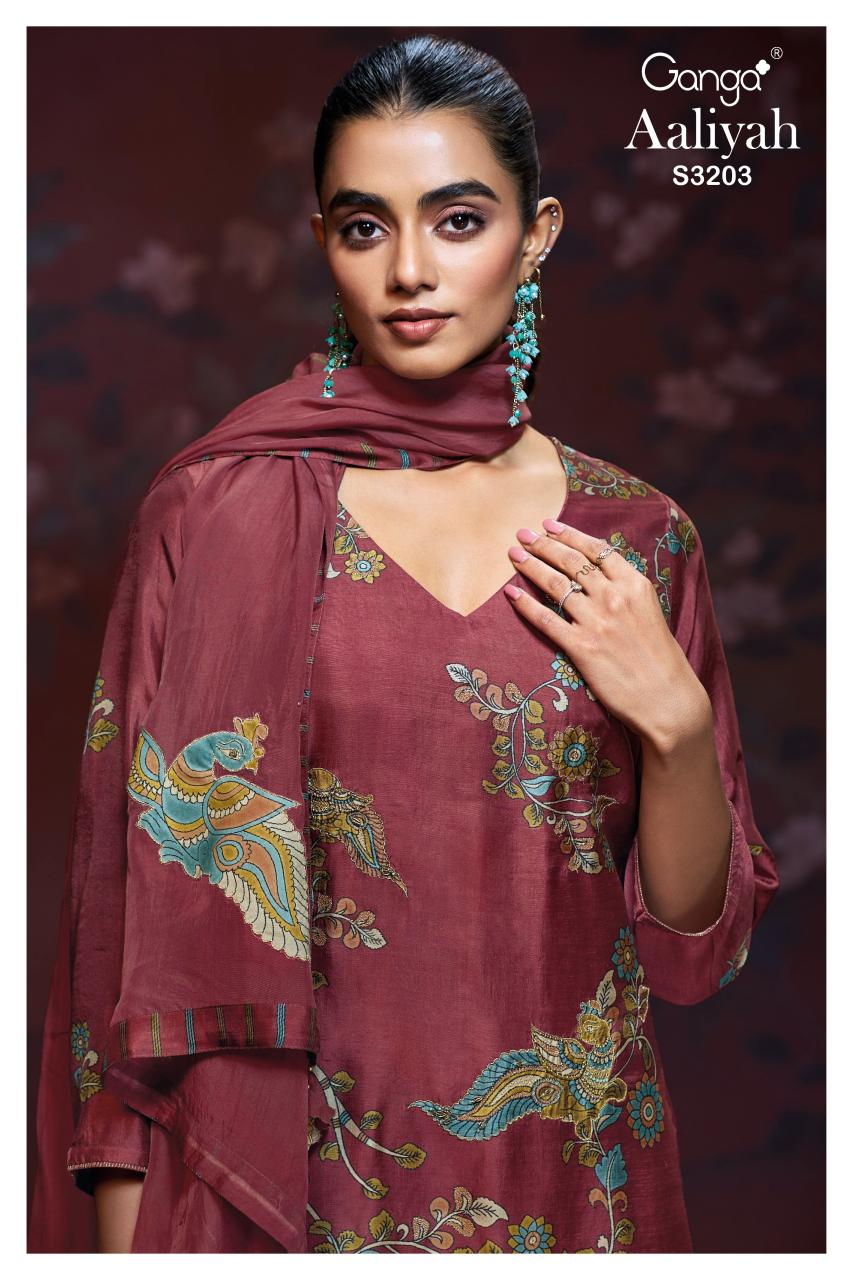Ganga Aaliyah 3203 catalog wholesale suppliers of salwar kameez in surat gujarat