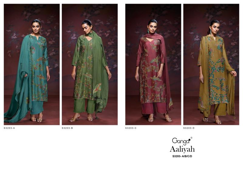 Ganga Aaliyah 3203 catalog wholesale suppliers of salwar kameez in surat gujarat