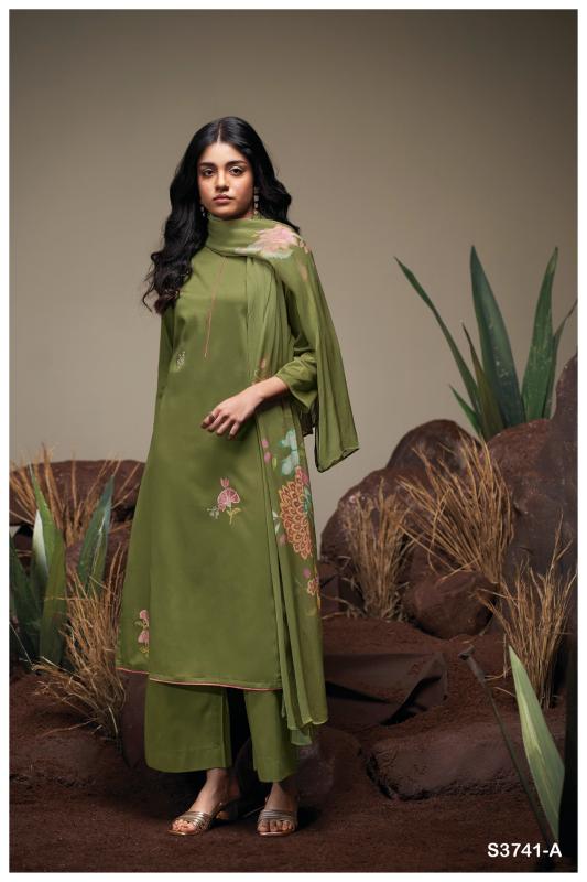 Ganga Agatha 3741 catalog wholesale unstitched salwar kameez suppliers