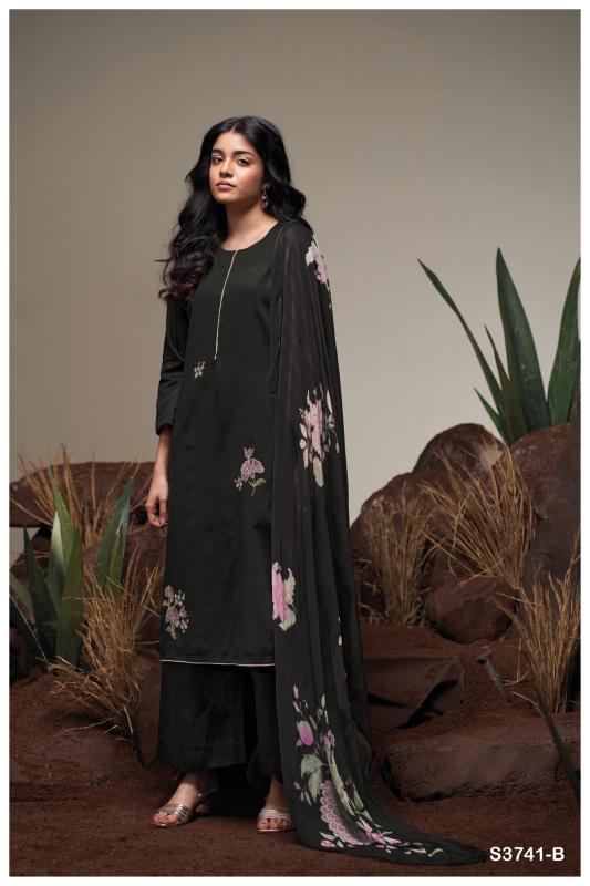 Ganga Agatha 3741 catalog wholesale unstitched salwar kameez suppliers