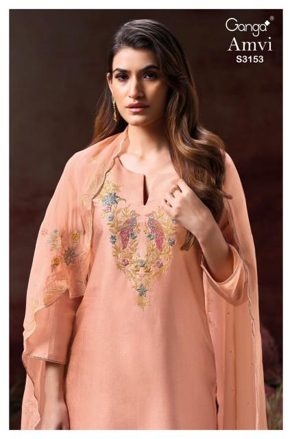 Ganga Amvi 3153 catalog salwar kameez wholesale surat gujarat