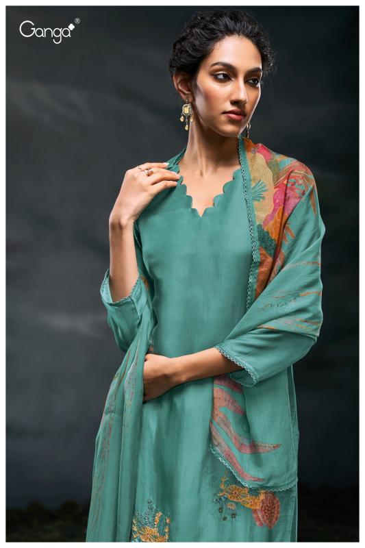 Ganga Charaya 3044 catalog unstitched salwar kameez wholesalers kolkata