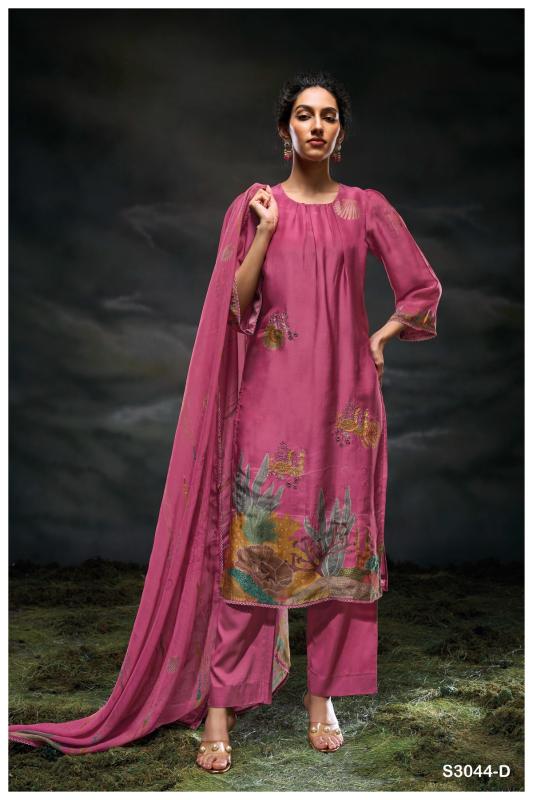 Ganga Charaya 3044 catalog unstitched salwar kameez wholesalers kolkata