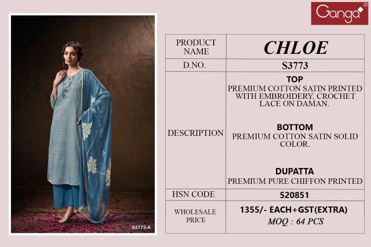 Ganga Chloe 3773 catalog best salwar kameez in surat