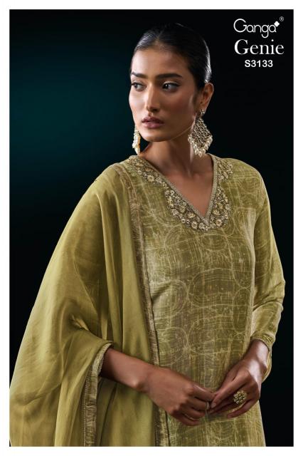 Ganga Genie 3133 catalog salwar kameez manufacturers in surat
