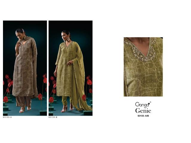 Ganga Genie 3133 catalog salwar kameez manufacturers in surat