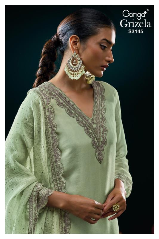 Ganga Grizela 3145 catalog salwar kameez surat wholesale