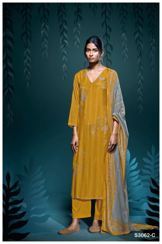 Ganga Gunjan 3062 catalog best salwar kameez material in surat