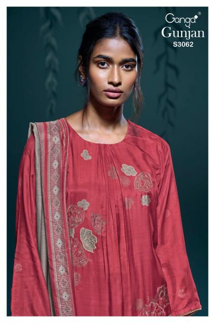 Ganga Gunjan 3062 catalog best salwar kameez material in surat