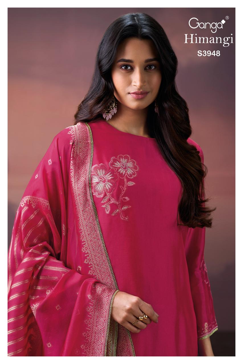 Ganga Himangi 3948 catalog wholesale salwar kameez market in kolkata
