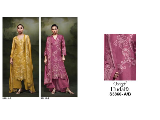 Ganga Hudaifa 3860 catalog wholesale salwar kameez surat