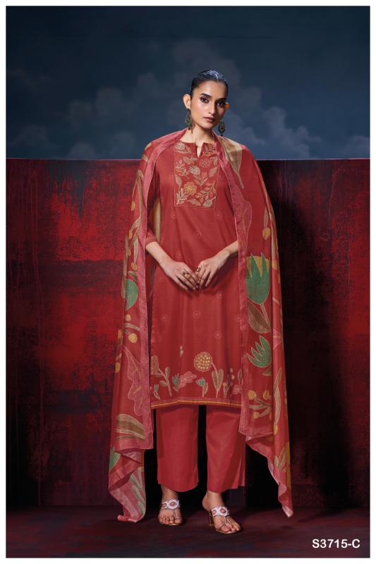 Ganga Isalith 3715 catalog wholesale market of salwar kameez in surat