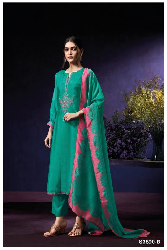 Ganga Jade 3890 catalog salwar kameez wholesaler in surat