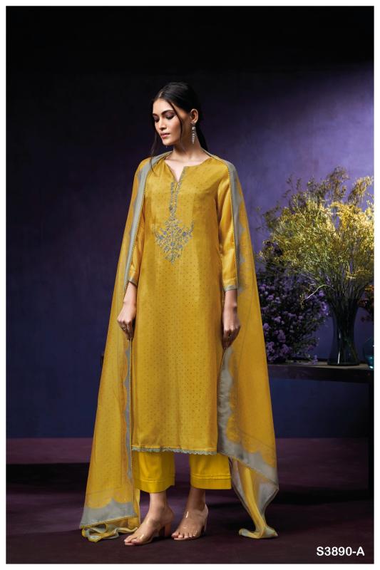 Ganga Jade 3890 catalog salwar kameez wholesaler in surat