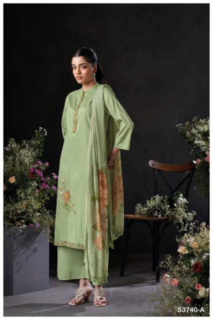 Ganga Jalyn 3740 catalog mumbai wholesale salwar kameez
