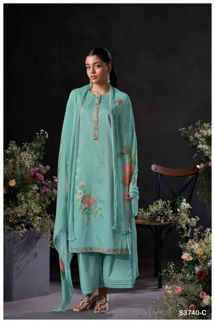 Ganga Jalyn 3740 catalog mumbai wholesale salwar kameez