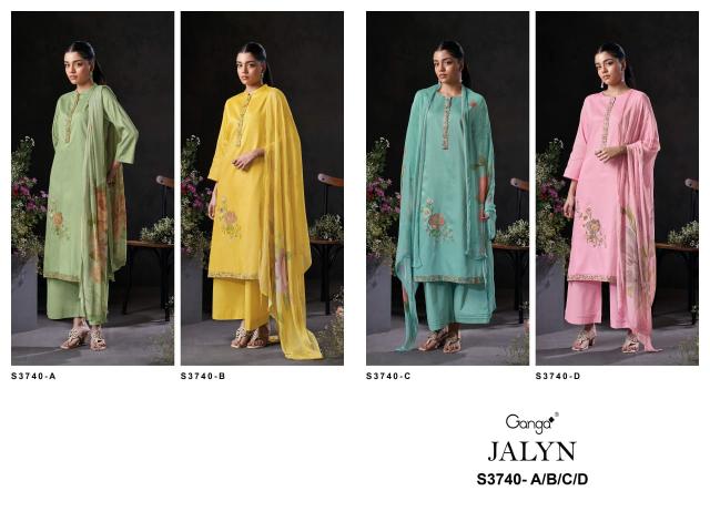 Ganga Jalyn 3740 catalog mumbai wholesale salwar kameez