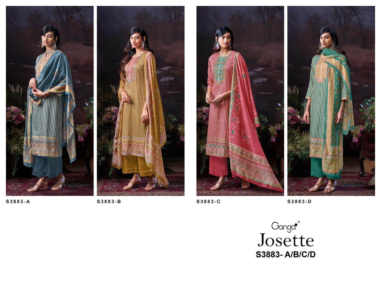 Ganga Josette 3883 catalog salwar kameez dealers in surat