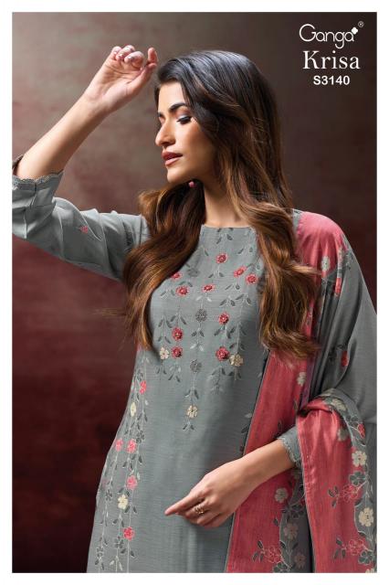 Ganga Krisa 3140 catalog salwar kameez surat india