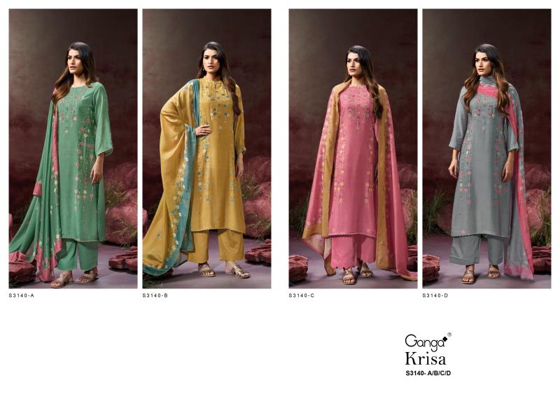 Ganga Krisa 3140 catalog salwar kameez surat india