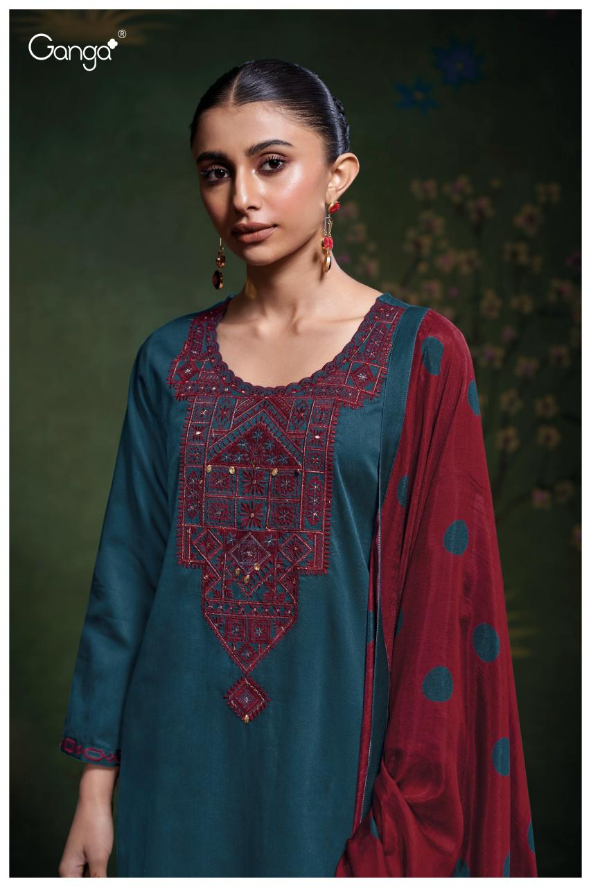 Ganga Meadow 3764 catalog unstitched salwar kameez wholesalers in india