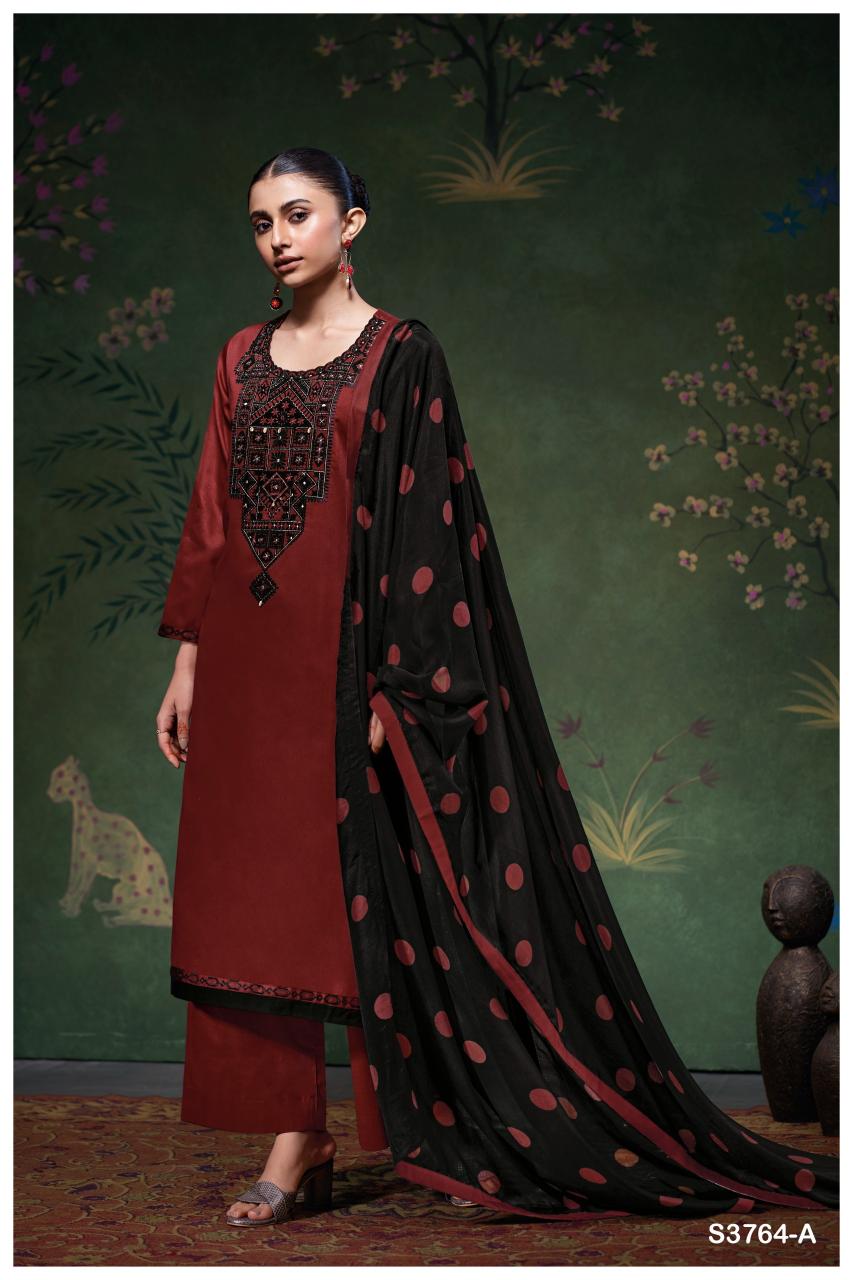 Ganga Meadow 3764 catalog unstitched salwar kameez wholesalers in india