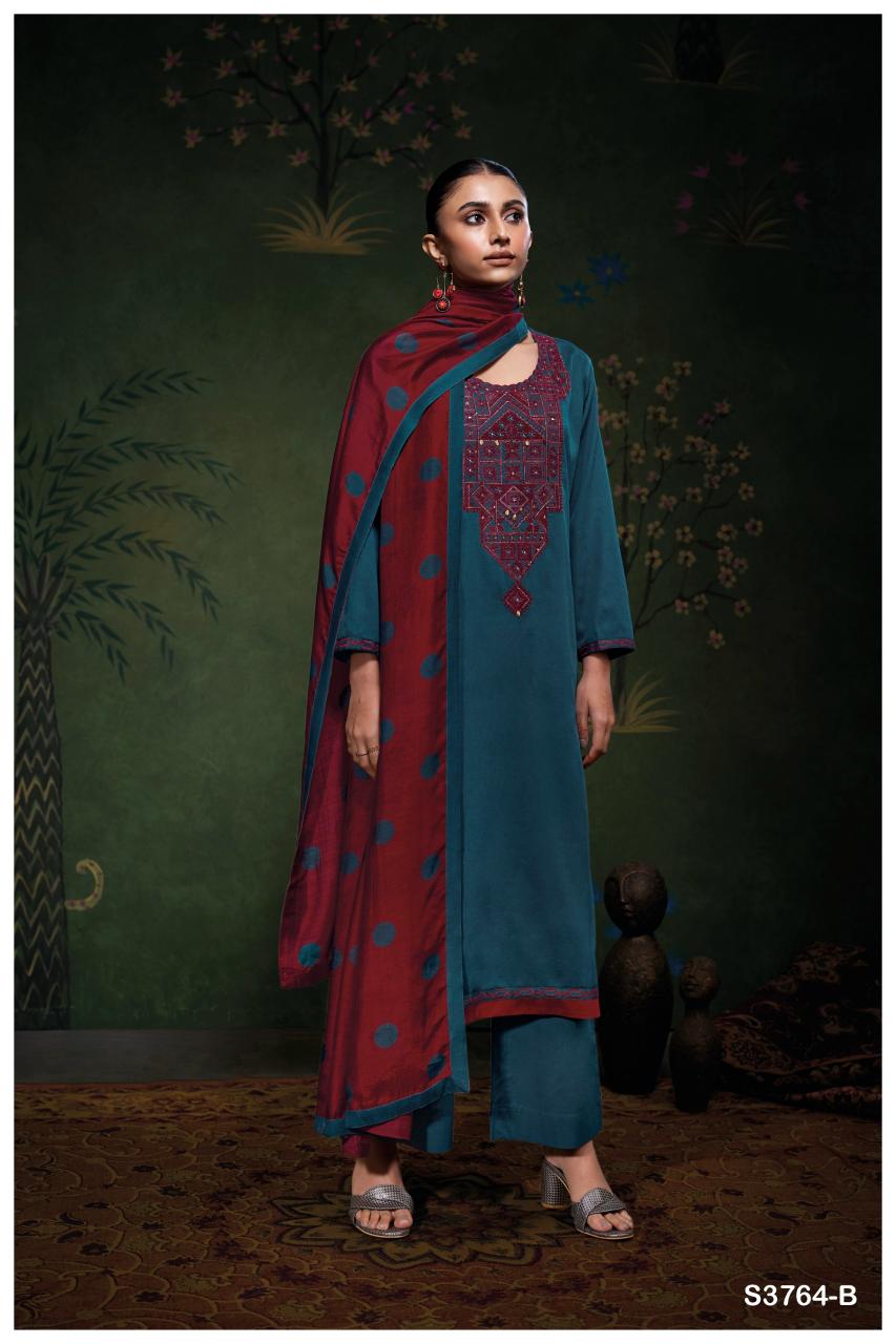 Ganga Meadow 3764 catalog unstitched salwar kameez wholesalers in india