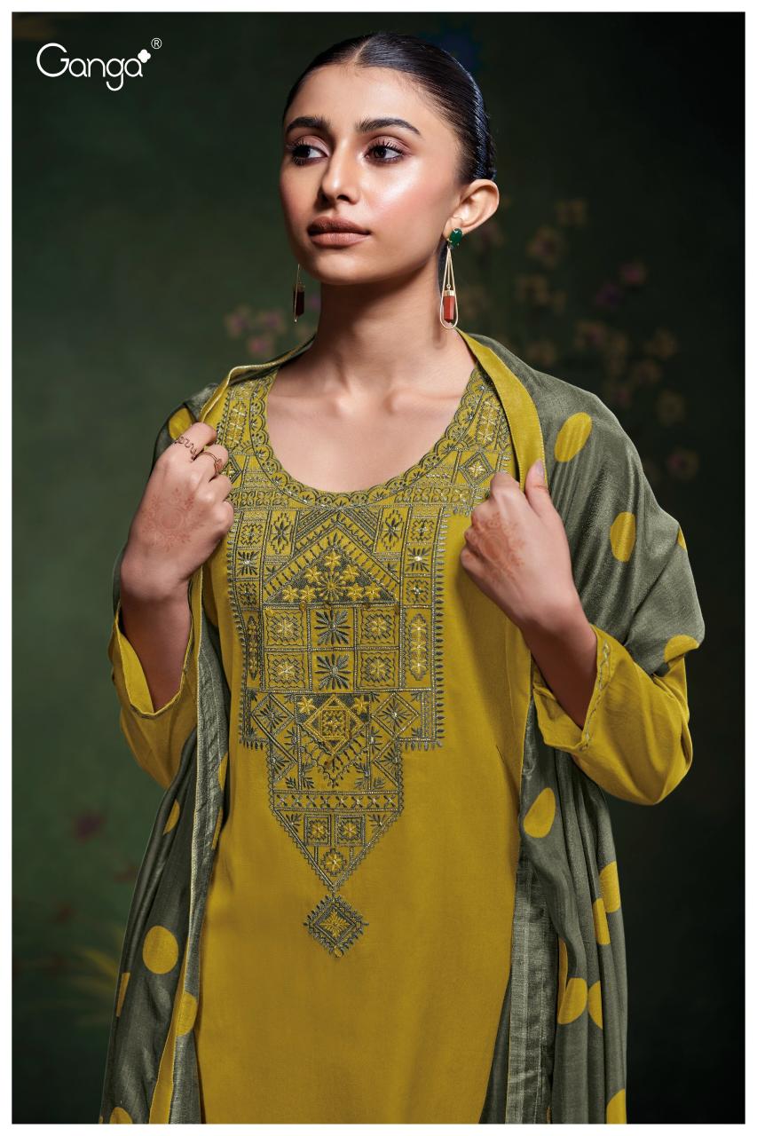 Ganga Meadow 3764 catalog unstitched salwar kameez wholesalers in india