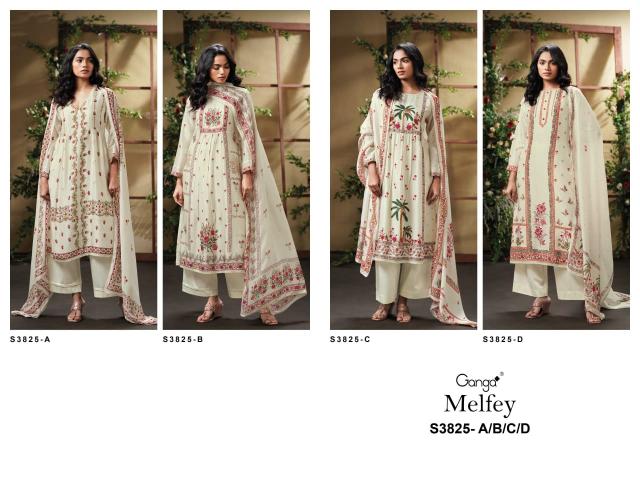 Ganga Melfey 3825 catalog salwar kameez wholesale surat gujarat