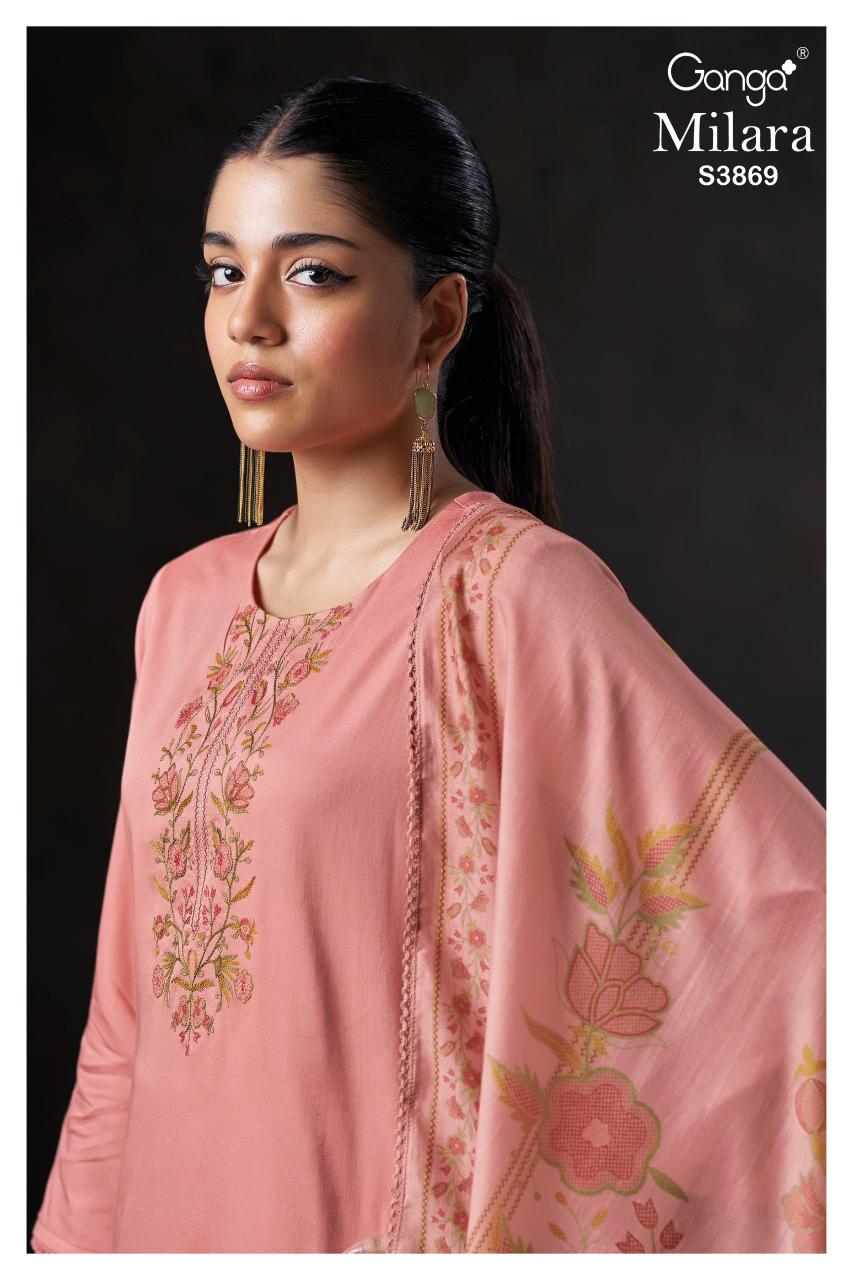 Ganga Milara 3869 catalog salwar kameez wholesale surat