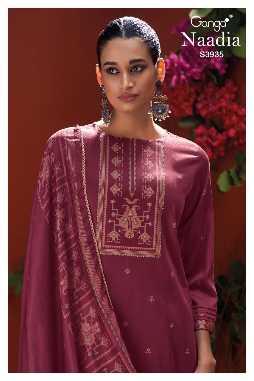 Ganga Naadia 3935 catalog wholesale suppliers of salwar kameez in surat gujarat