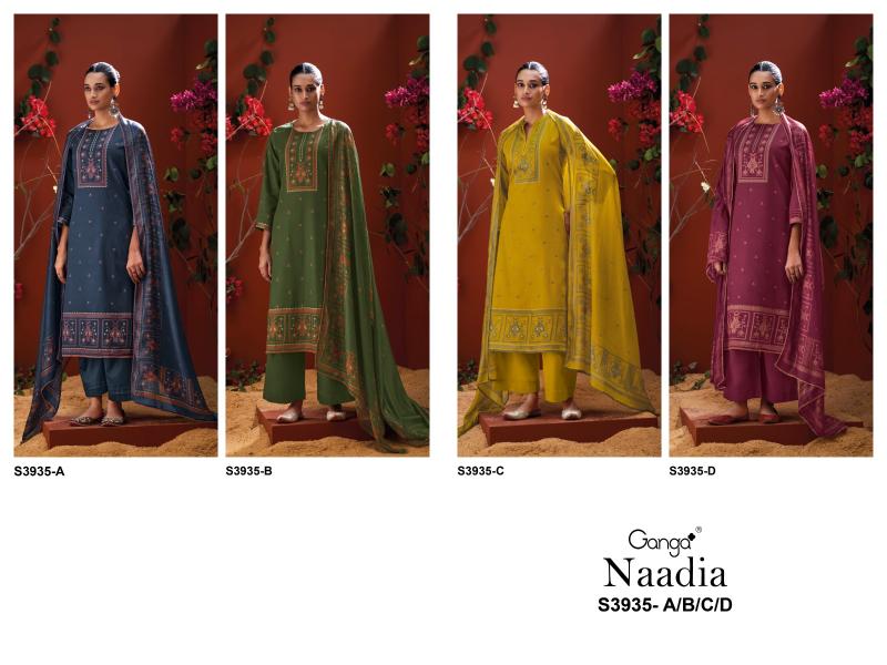 Ganga Naadia 3935 catalog wholesale suppliers of salwar kameez in surat gujarat