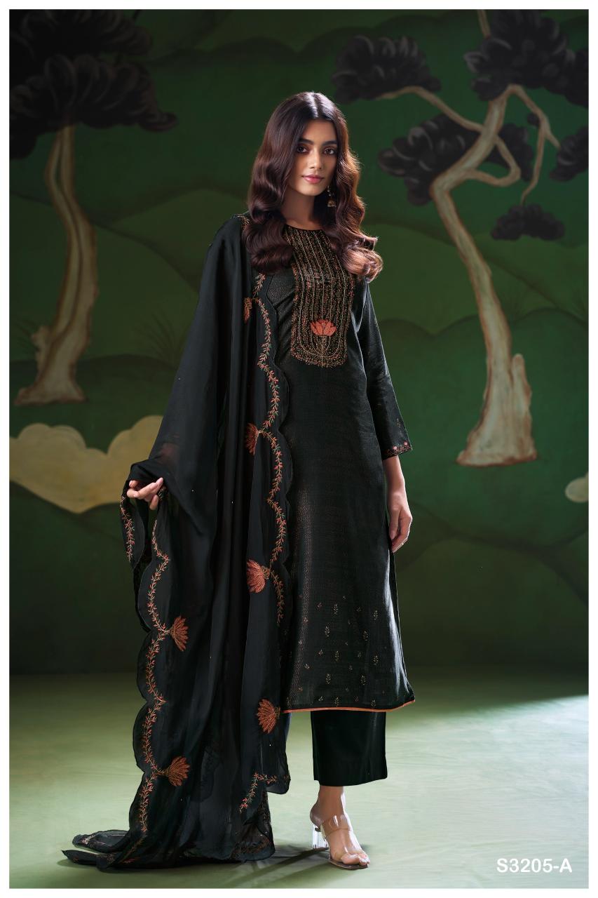 Ganga Nyla 3205 catalog wholesale dealers in salwar kameez surat