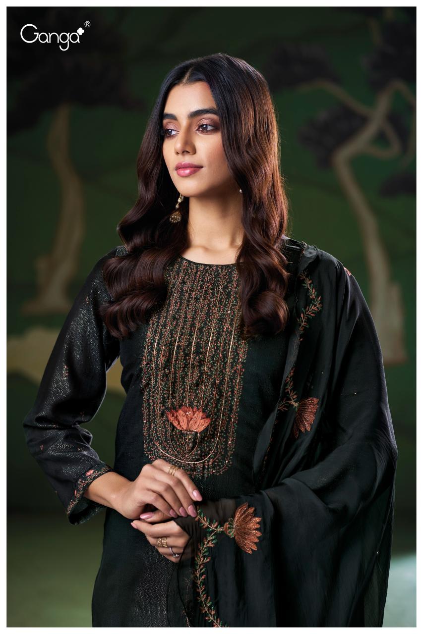 Ganga Nyla 3205 catalog wholesale dealers in salwar kameez surat