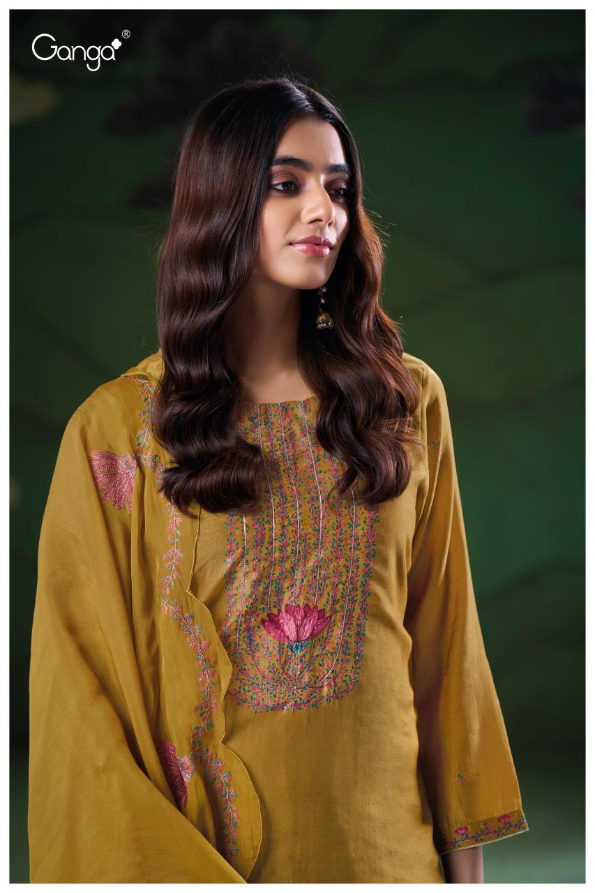 Ganga Nyla 3205 catalog wholesale dealers in salwar kameez surat
