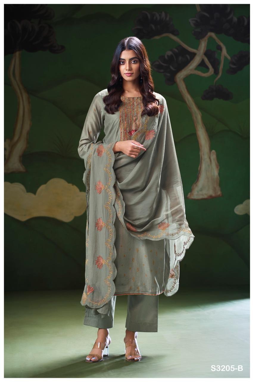 Ganga Nyla 3205 catalog wholesale dealers in salwar kameez surat