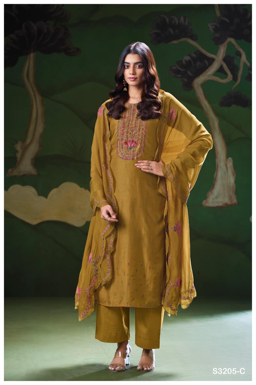 Ganga Nyla 3205 catalog wholesale dealers in salwar kameez surat