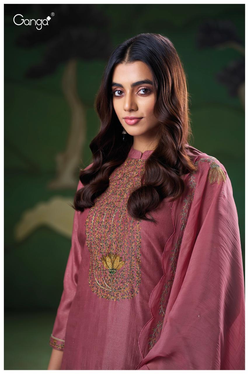 Ganga Nyla 3205 catalog wholesale dealers in salwar kameez surat